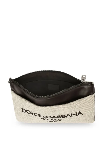 Geantă Dolce & Gabbana cu broderie din canvas
