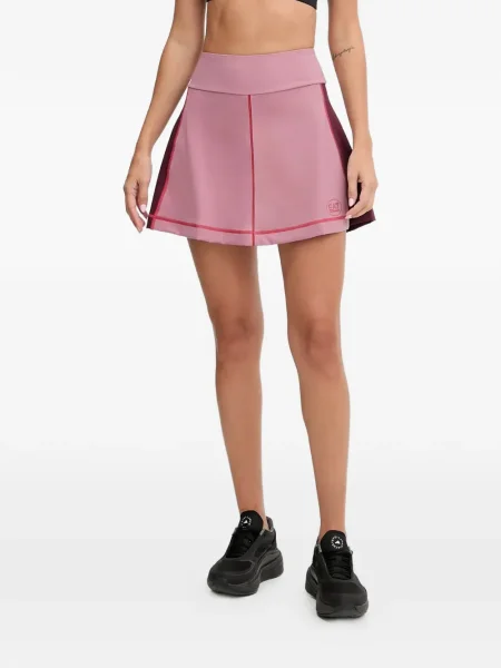 Fusta mini Ea7 Emporio Armani cu autograf roz