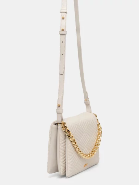 Шкіряна сумочка Dkny бежевий