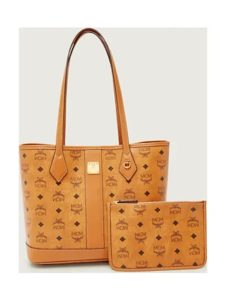 MCM De piele geantă shopper + borsetă LIZ maro