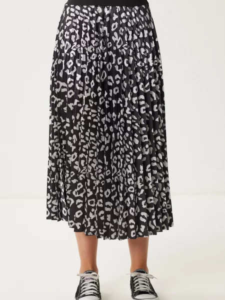 Happiness İstanbul Fustă negru alb