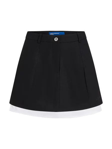 KARL LAGERFELD JEANS Fustă / alb negru