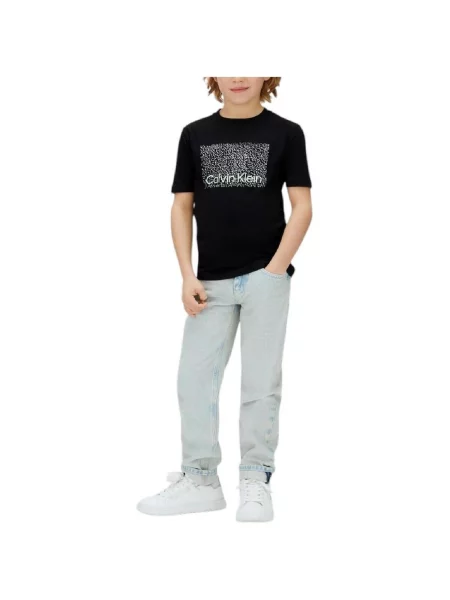 Tricou copii Calvin Klein Jeans negru