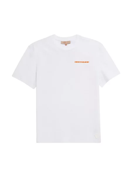 Koszulka Gertrude w geometryczne wzory biała