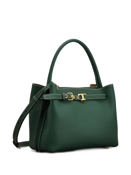 Geanta de piele Tod's din piele verde