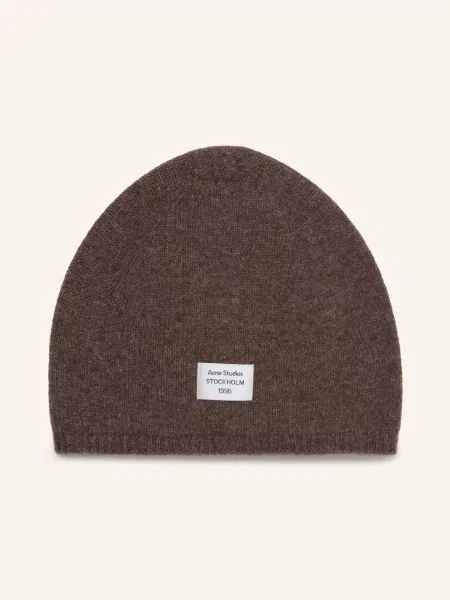 Acne Studios Kašmírová Čepice tmavě hnědá