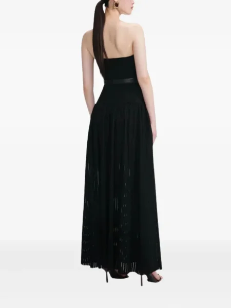 Rochie maxi Self-portrait tricotate negru