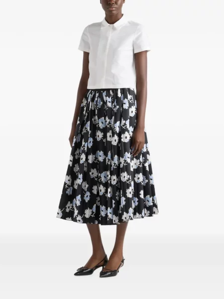 Fustă Prada din poplin negru