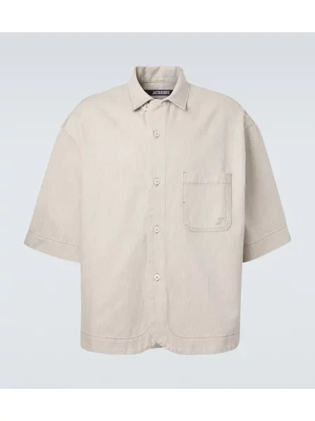 Дънкова риза Jacquemus бежово
