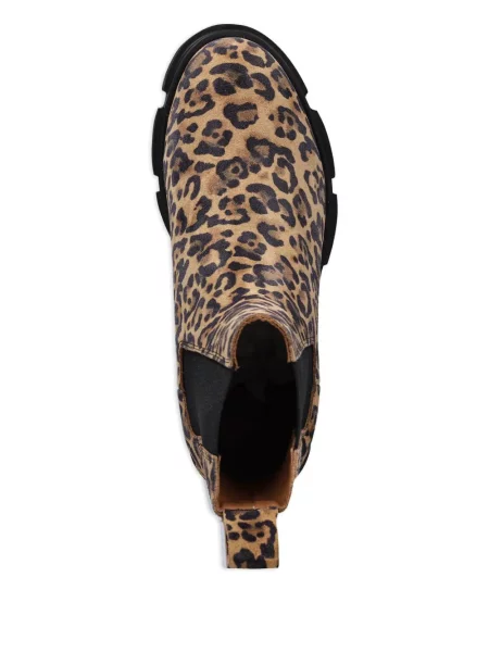 Botine chelsea Copenhagen cu imagine cu model leopard maro