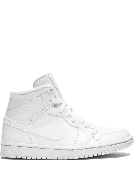 Sneakerși Jordan Air Jordan 1 din piele de lac alb