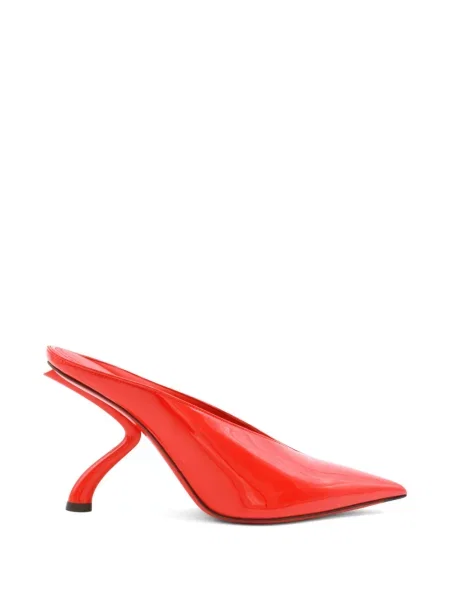 Papuci tip mules Ferragamo din piele roșu