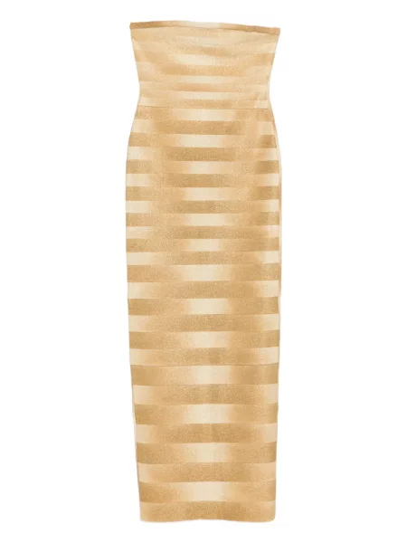 Rochie maxi Hervé Léger de costum auriu