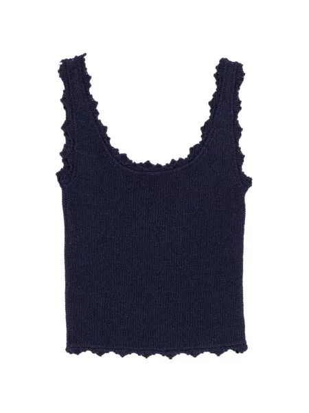 Top Low Classic tricotate clasic albastru