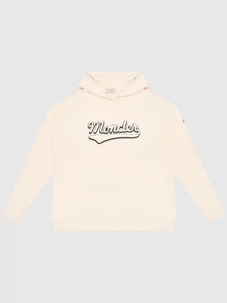 Детское худи Moncler Enfant бежевое