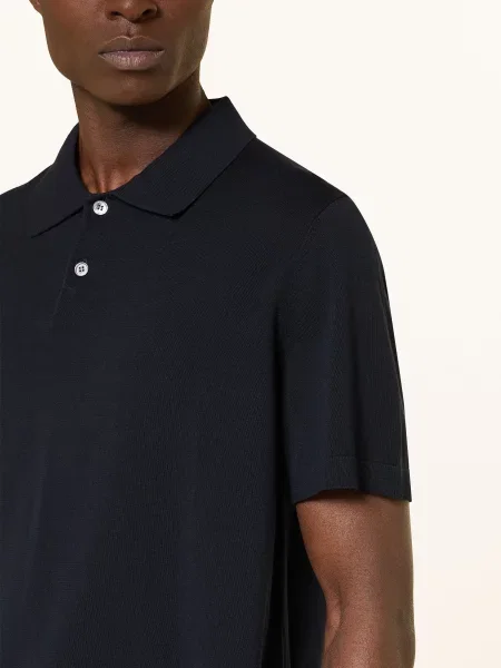 Arket Jerseyové Polo Tričko tmavě modrá