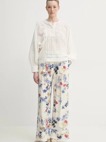 Блузка MUNTHE FINETTA однотонна бежевий