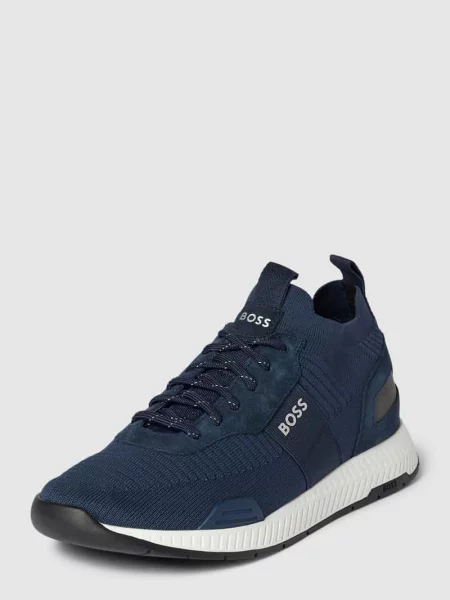 Sneakersy z detalami z logo Model TITANIUM_RUNN_KNSTA' Boss