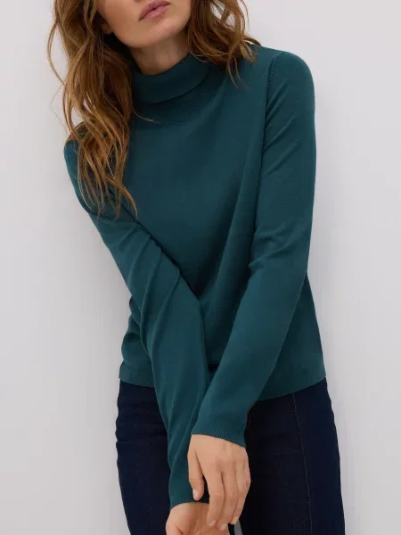 Reserved Гольф з віскозою синьо-зелений зелена