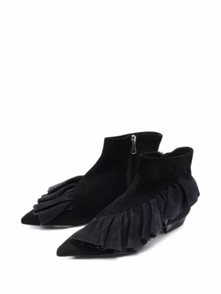 Cizme scurte Jw Anderson din piele de căprioară negru