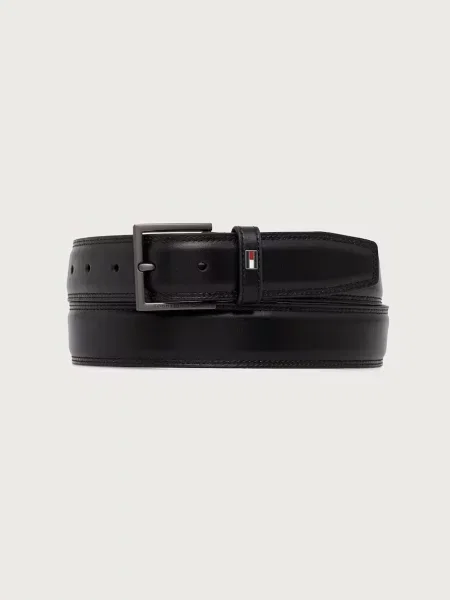 Tommy Hilfiger ζώνη ανδρική δερμάτινη μαύρο