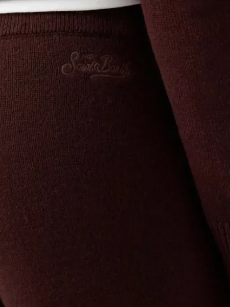 Pantaloni Mc2 Saint Barth de lână maro