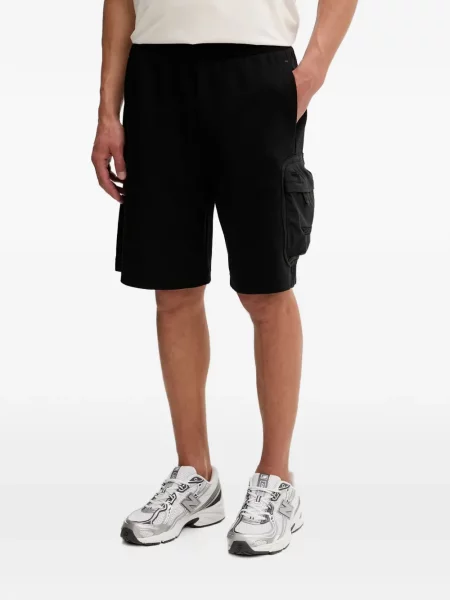 Bermude Ea7 Emporio Armani cu autograf negru