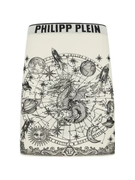 Fusta mini Philipp Plein tricotate cu imagine