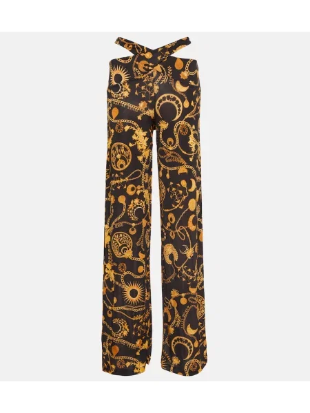 Pantaloni Marine Serre cu imagine negru