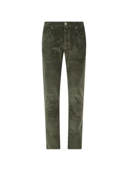 Pantaloni Jacob Cohën de catifea cord verde