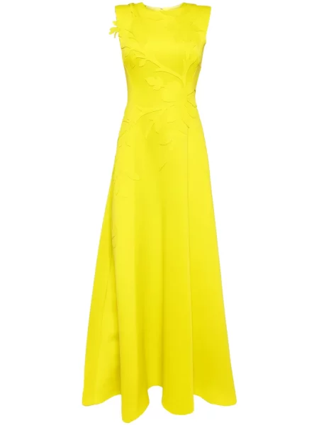 Sukienka Saiid Kobeisy w kwiatki neoprenowa zielona