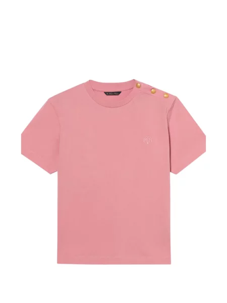 Tricou Brooks Brothers cu broderie roz