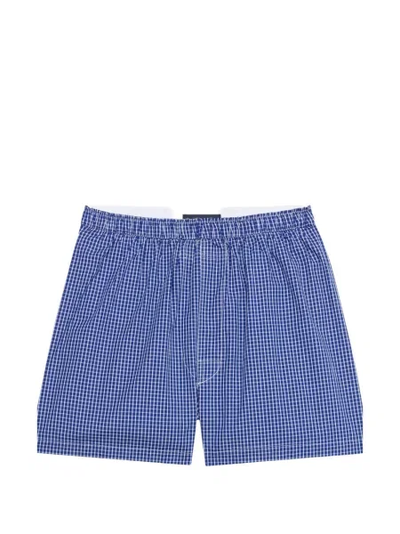 Pantaloni scurți Brooks Brothers în carouri albastru