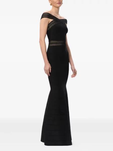 Рокля Hervé Léger без рамо черно