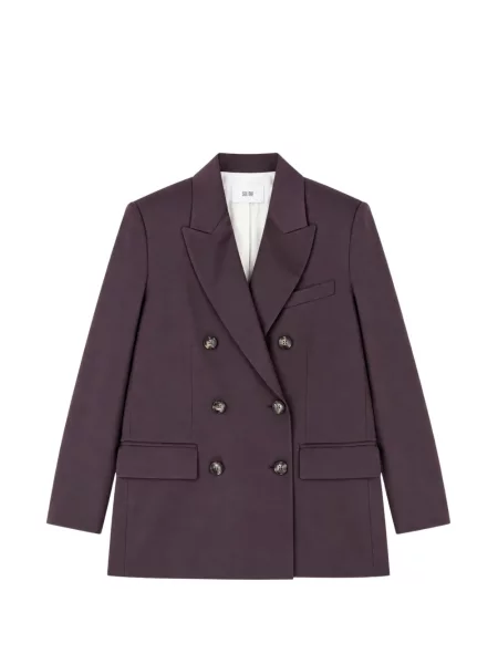 Sacou Solotre cu două rânduri de nasturi violet