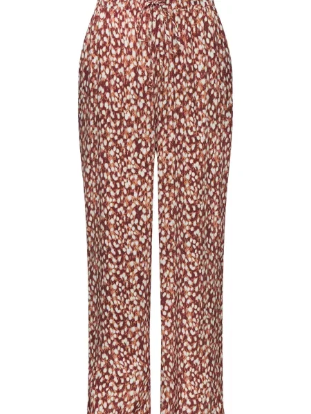 VIVANCE Hlače rjasto rjava / oranžna bela