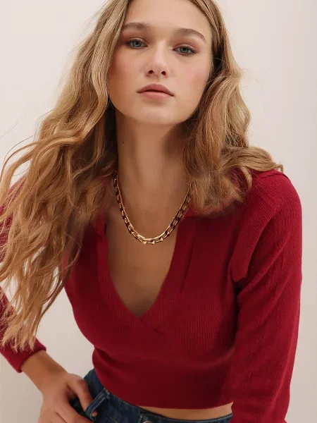 Trend Alacati Stili Джемпер бордовий