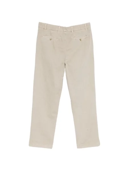 Pantaloni James Perse cu model herringbone din țesătură twill