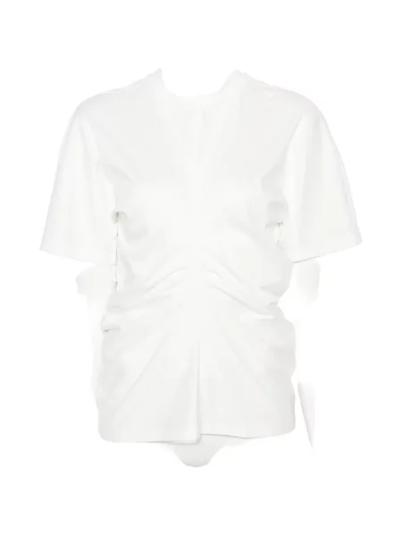 Tricou Róhe drapate alb