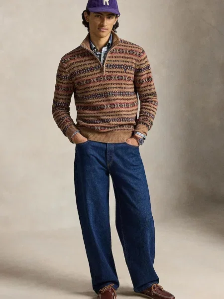 Polo Ralph Lauren sweter wełniany brązowy