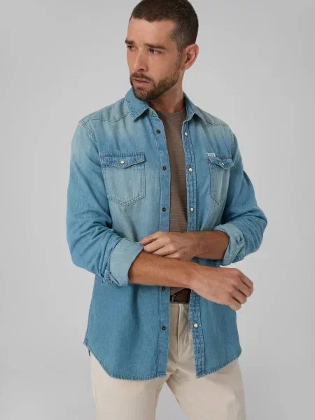 GUESS De blugi cămașă Truckee albastru