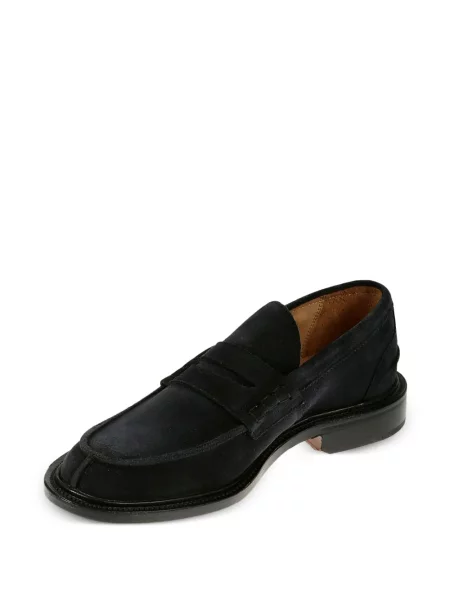 Pantofi loafer Tricker's din piele de căprioară albastru