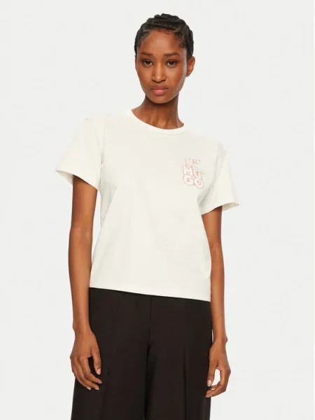 HUGO T-Shirt Écru