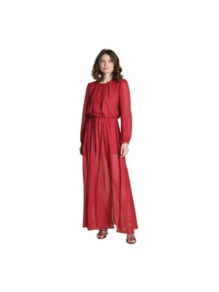 Sukienka Crida Milano szyfonowa czerwona