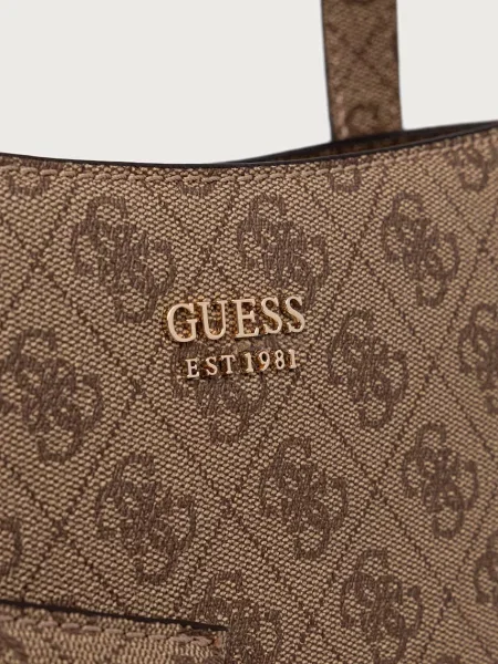 Кожаная сумка шоппер Guess