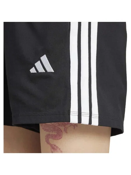 Adidas rövidnadrág Essentials női mintás magas derekú fekete