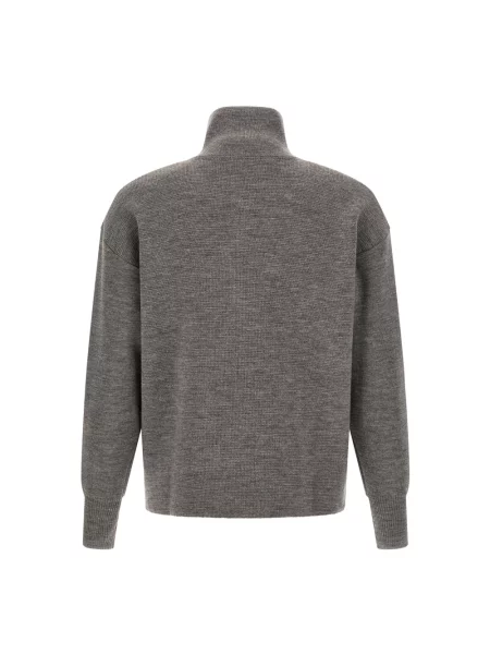 Sweter z golfem Ma'ry'ya wełniany szary