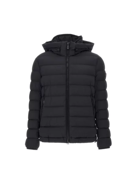 Pikowana kurtka puchowa Peuterey elegancka czarna