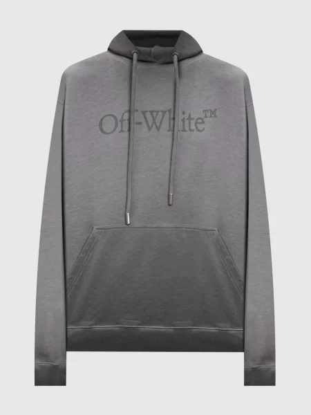 Худі з логотипом Off-white сіре