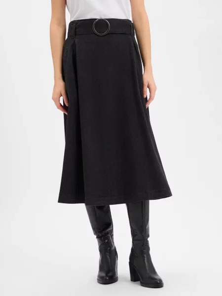 More & More Dżinsowa spódnica Kobiety Jeansy jednolity 36 szary